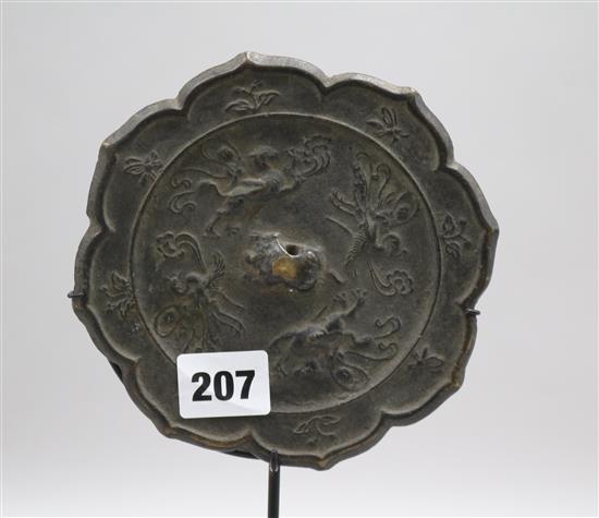 A Chinese bronze mirror